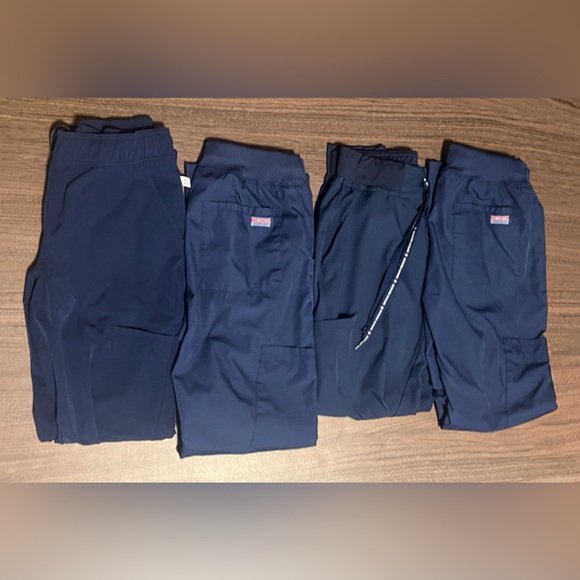 Cherokee Pants - 4 pairs of Navy Blue Nurse Scrub pants - All size XS - Cherokee / Beyond Scrubs